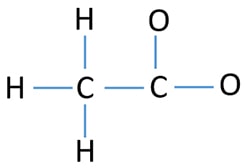 skeletal of acetate ion